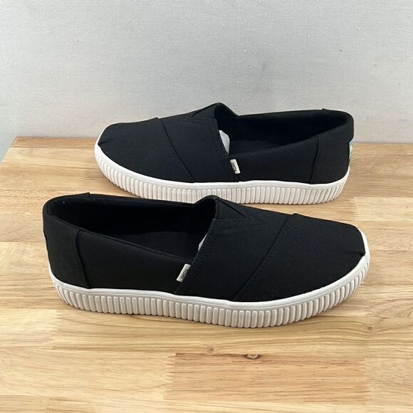 Toms Alpargata Indio Slip-On Sneakers - Black Canvas- Various Sizes- NIB - Picture 5 of 7